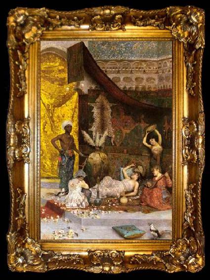 framed  unknow artist Arab or Arabic people and life. Orientalism oil paintings  504, ta009-2